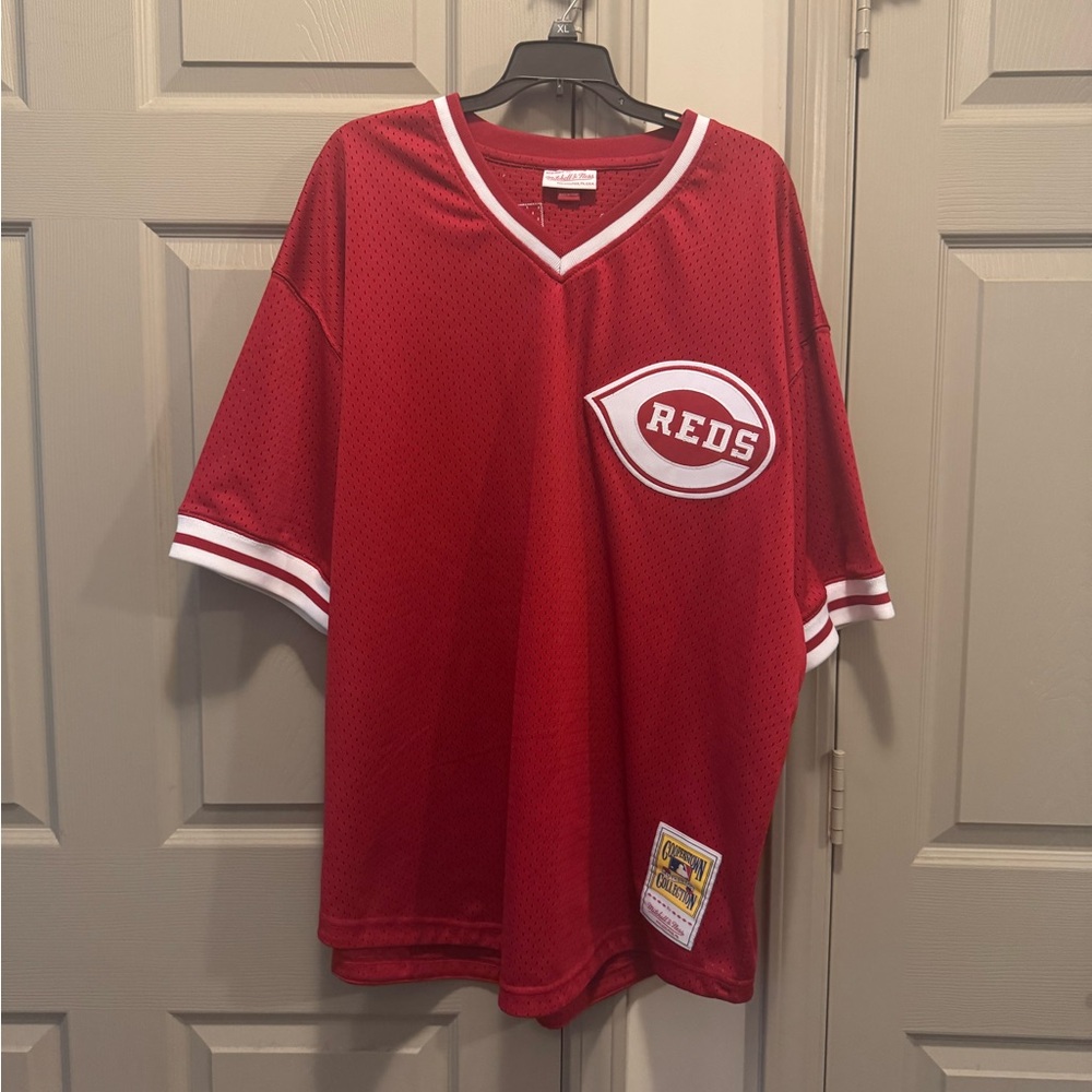 Mitchell & Ness Red Cooperstown Collection Jersey